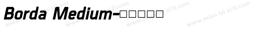 Borda Medium字体转换